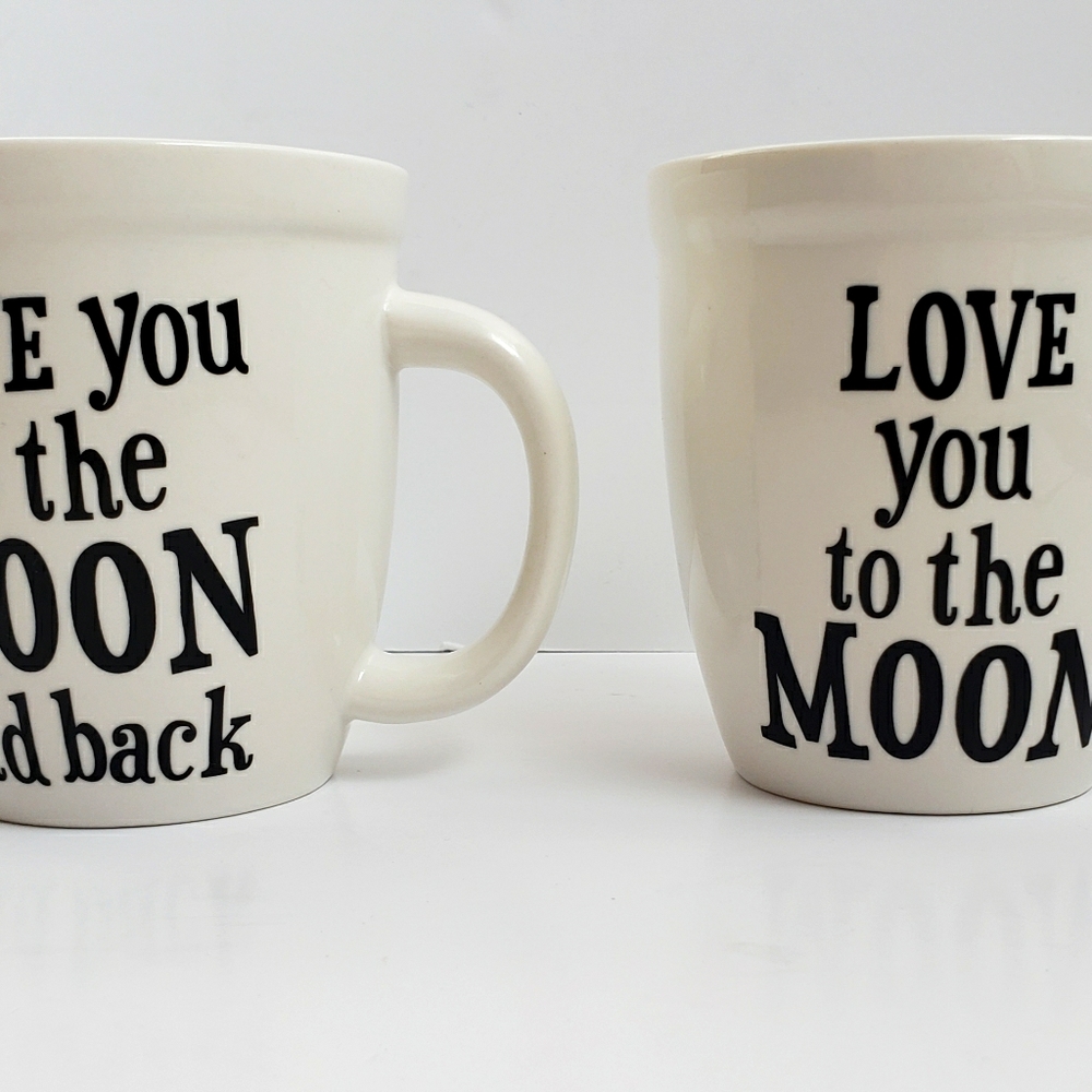 LOVE YOU TO THE MOON AND BACK Mug set of 2
